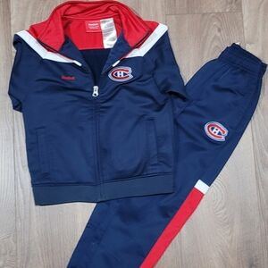 Reebok Kids Navy and Red Jogger Set